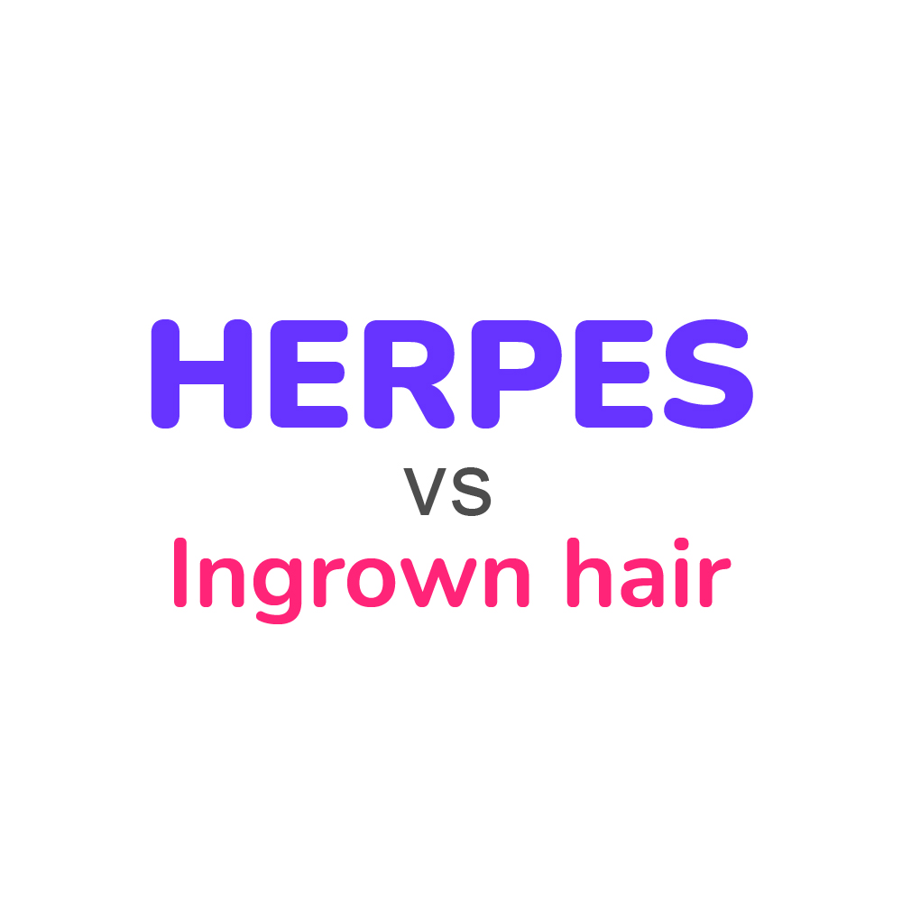 herpes vs ingrown hair